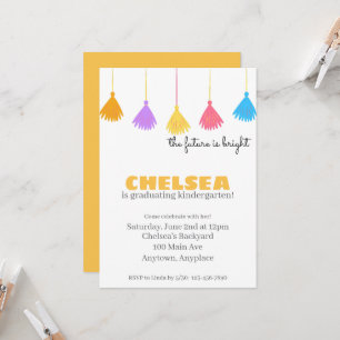Kids Graduation Party Colourful Kindergarten Pre-K Invitation