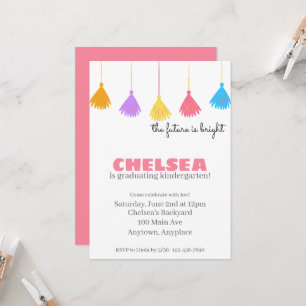 Kids Graduation Party Colourful Kindergarten Pre-K Invitation