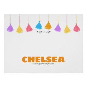 Kids Graduation Party Colourful Kindergarten Pre-K Poster