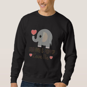 Kids Grammy And Poppop Love Me Grandchild Elephant Sweatshirt