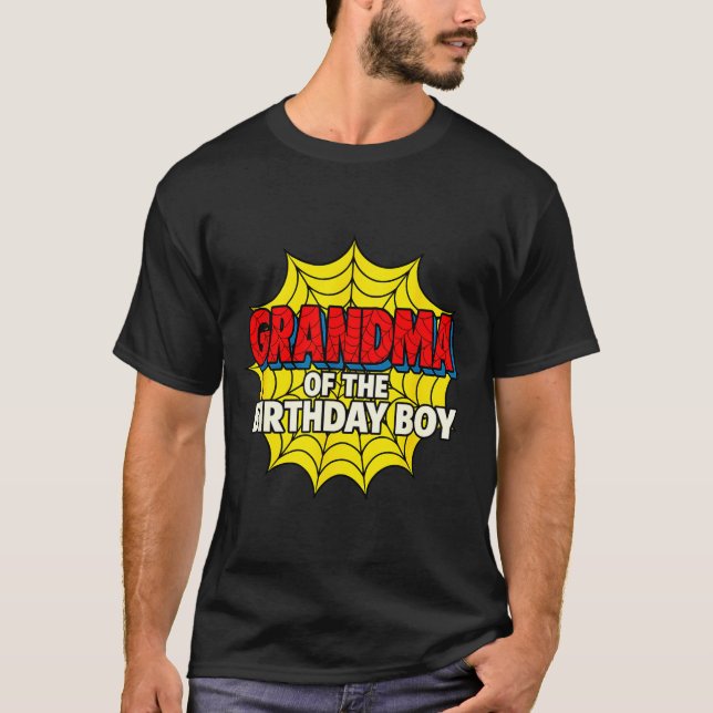 Kids Grandma Of The Birthday Boy Sder Theme Party  T-Shirt (Front)