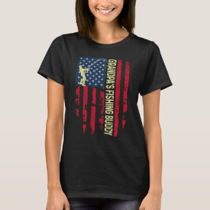 Kids Grandpa's Fishing Buddy Dad Son Squad Young F T-Shirt