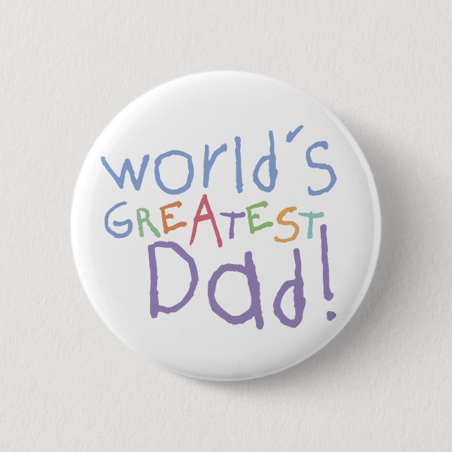 Kids Greatest Dad Button (Front)