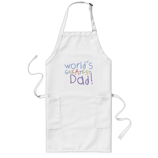 Kids Greatest Dad Long BBQ Apron (Front)