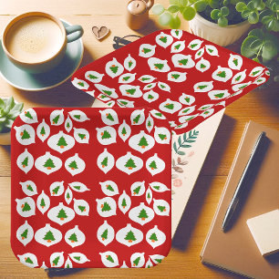 Kids Green Christmas Tree Ornament Red Party Fun Paper Plate