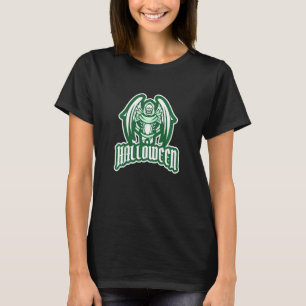 Kids Green Halloween Boys Grim Reaper Angel Hallow T-Shirt