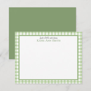 Kids Green Personal Stationery Card
