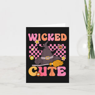 Kids Groovy Wicked Cute Witch Halloween Costume Ki Card