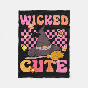 Kids Groovy Wicked Cute Witch Halloween Costume Ki Fleece Blanket