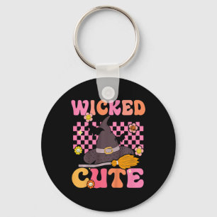 Kids Groovy Wicked Cute Witch Halloween Costume Ki Key Ring
