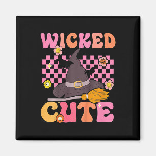 Kids Groovy Wicked Cute Witch Halloween Costume Ki Magnet