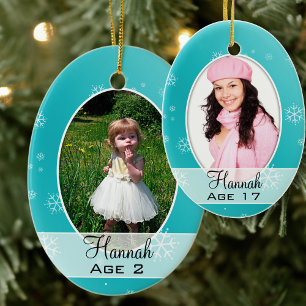 Kids Growing Up, Multi-Photo Christmas Ornament