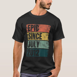 Kids Grunge 9Th Birthday July Ideas 9 Year Epic Si T-Shirt