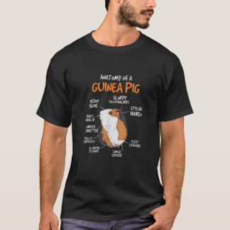 Kids Guinea Pig Gift Cavy Stuff Anatomy Of A Guine T-Shirt
