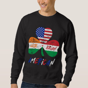 Kids Half Irish Half Italian American Flag Shamroc Sweatshirt