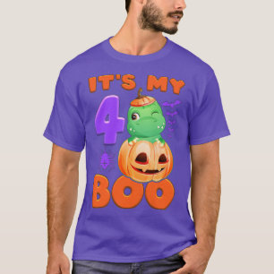 Kids Halloween Birthday 4 Year Old, Dinosaur, It's T-Shirt