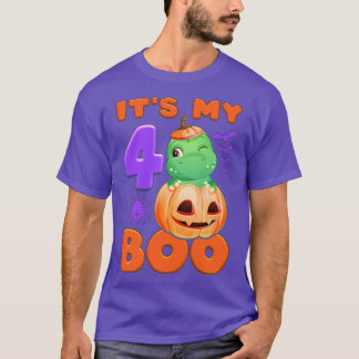 Kids Halloween Birthday 4 Year Old, Dinosaur, It's T-Shirt