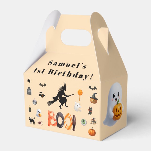 Kids' Halloween Birthday Favour Box (Front Side)