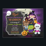 Kids Halloween Birthday Invitation<br><div class="desc">Kids Halloween Birthday Invitation / Halloween Costume Party Invitation / Halloween Party Invites
All designs are © Happy Panda Print</div>