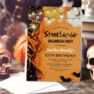 Kids Halloween Birthday Party Invitation