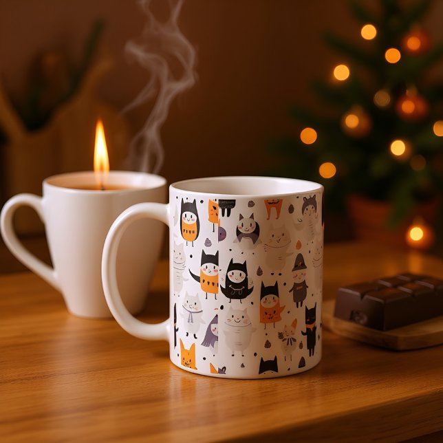 Kids Halloween Characters Mug Witch Cat Ghost (Creator Uploaded)