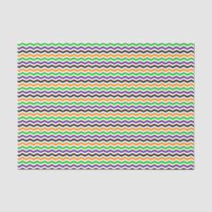 Kids Halloween Chevron Green Purple Black Orange Tissue Paper
