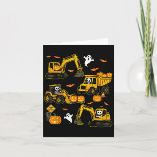 Kids Halloween Construction Trucks Costume Toddler Card