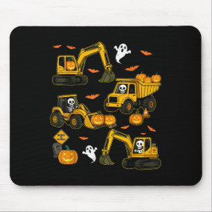 Kids Halloween Construction Trucks Costume Toddler Mouse Pad