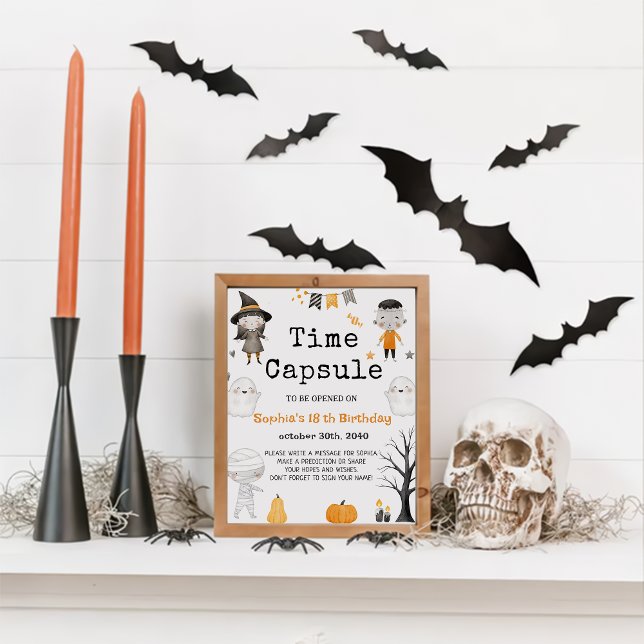 Kids Halloween Costume Birthday Time Capsule Sign (Creator Uploaded)