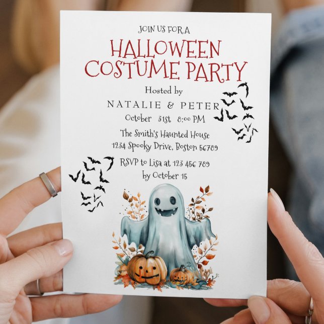 Kids Halloween Costume Party I Ghost Invitation (Creator Uploaded)