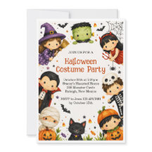 Kids Halloween Costume Party Invitation