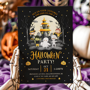 Kids Halloween Costume Party Invitation