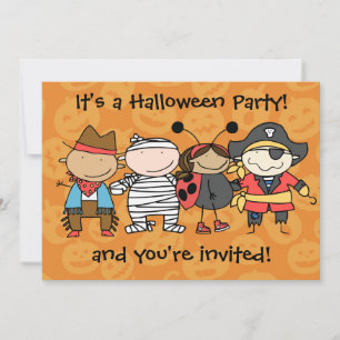Kids Halloween Costume Party Invitation