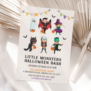 Kids Halloween Costume Party Invitation, Birthday Invitation