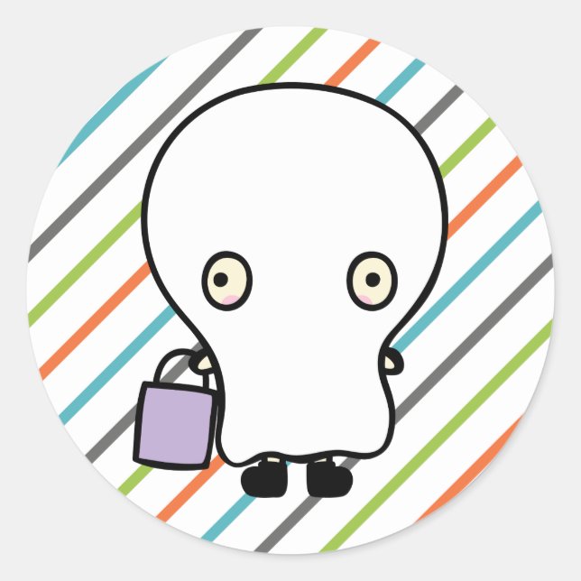 Kids Halloween Costume Party Invitation Sticker (Front)