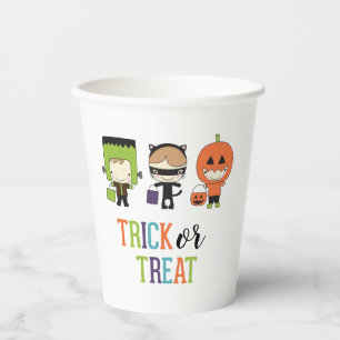 Kids Halloween Costume Party Trick or Treat Paper Cups