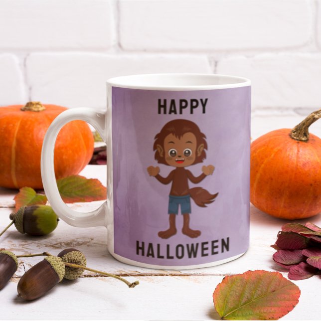 Kids’ Halloween Costume Werewolf Custom Name Coffee Mug (Creator Uploaded)
