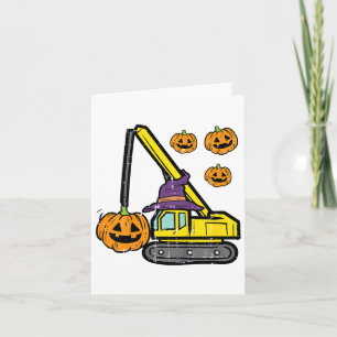 Kids Halloween Crane Construction Truck Costume To Card