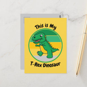 Kids Halloween Dinosaur This is My T-Rex Dinosaur Postcard