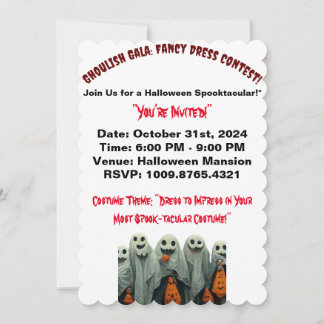 Kid's Halloween Fancy-Dress Party Invitation