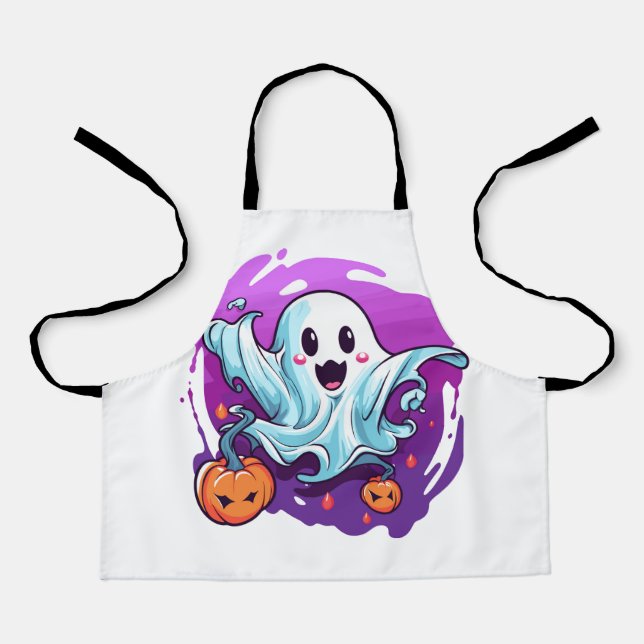 Kids Halloween Ghost Apron (Front)