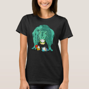 Kids Halloween Gnome Trex Rawr Rex Dinosaur Eating T-Shirt