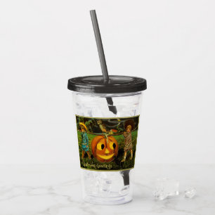 Kids Halloween Jack-o-Lantern Pumpkin Harvest  Acrylic Tumbler