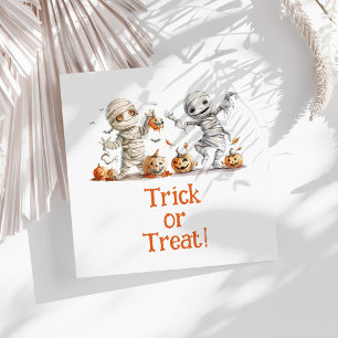 Kids' Halloween Mummy Pumpkins Party Napkins