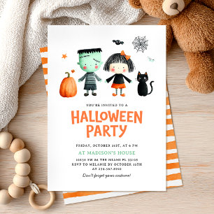 Kids Halloween Party Cute Invitation