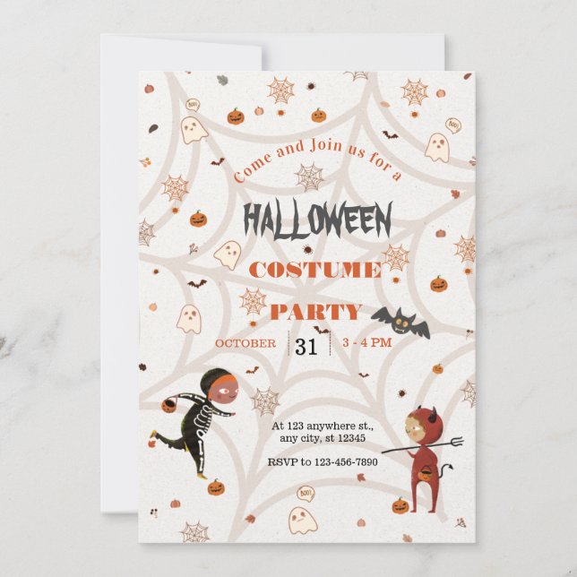Kids Halloween Party Invitation (Front)