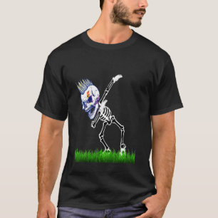 Kids Halloween Soccer Skeleton Dabbing Dab Dance S T-Shirt