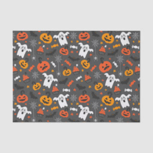 Kids Halloween Spider Webs Ghosts Cupcakes Pumpkin Tissue Paper