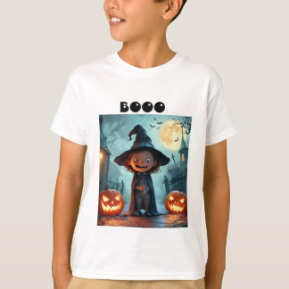 Kids Halloween T-Shirt – Spooky Cartoon Kid 