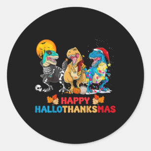 Kids Halloween Thanksgiving Christmas Happy Hallot Classic Round Sticker
